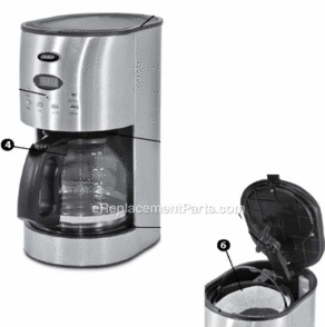 Page A Diagram and Parts List for BVST-RDXSS43  Mr Coffee Coffee Maker